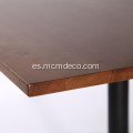 Mesa auxiliar cuadrada de madera maciza de fresno